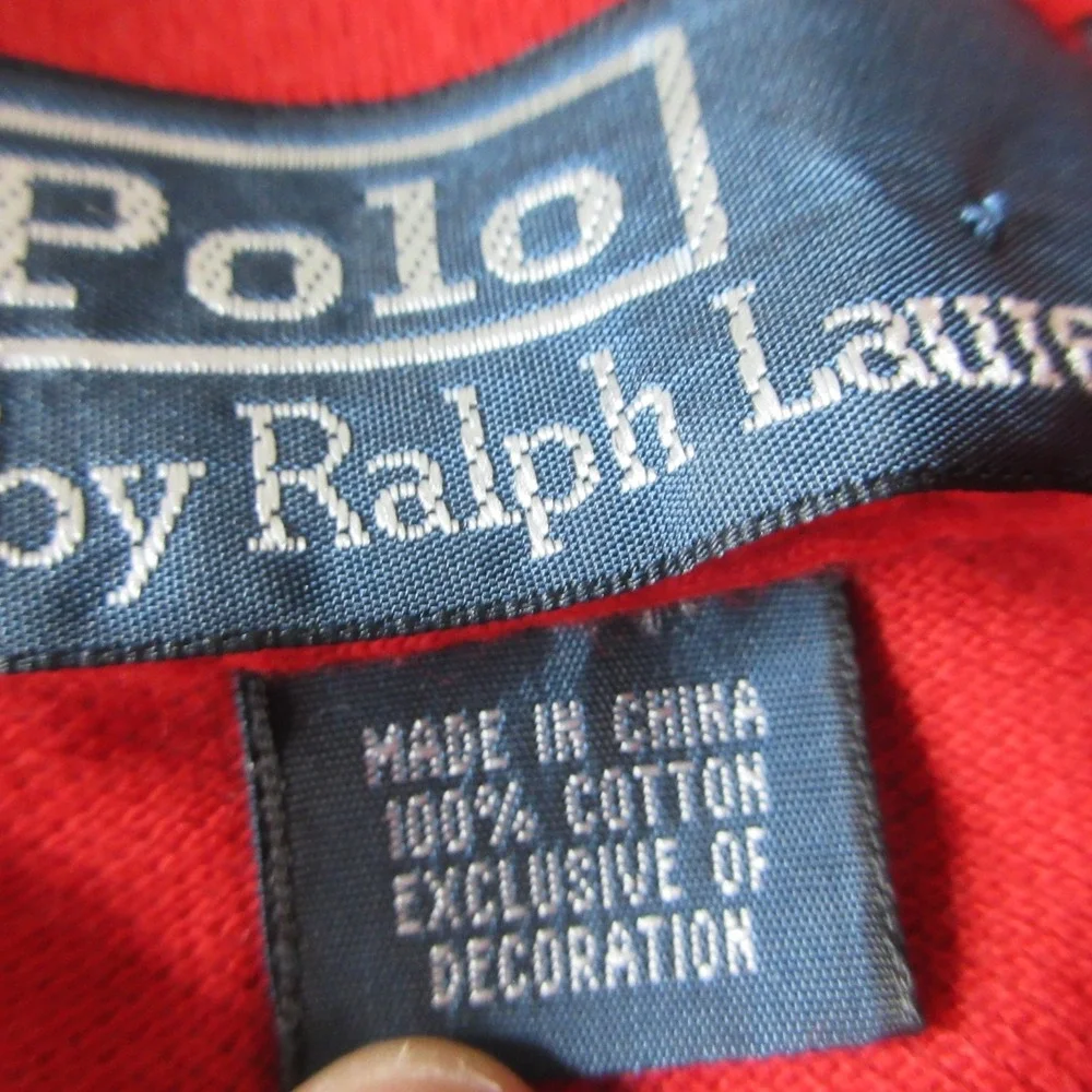 Polo Ralph Lauren Shirt Mens L Red Striped Button Up Short Sleeve Pony Preppy